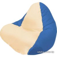 Кресло-мешок Flagman Релакс Г4.1-023 (светло-бежевый/синий)