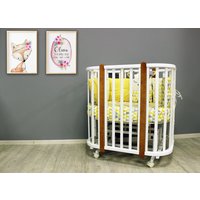 Кроватка-трансформер Incanto Nuvola Lux 5 в 1 (белый/бук)