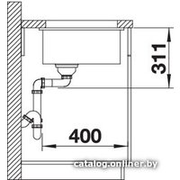 Кухонная мойка Blanco Subline 500-U (керамическая, черный)