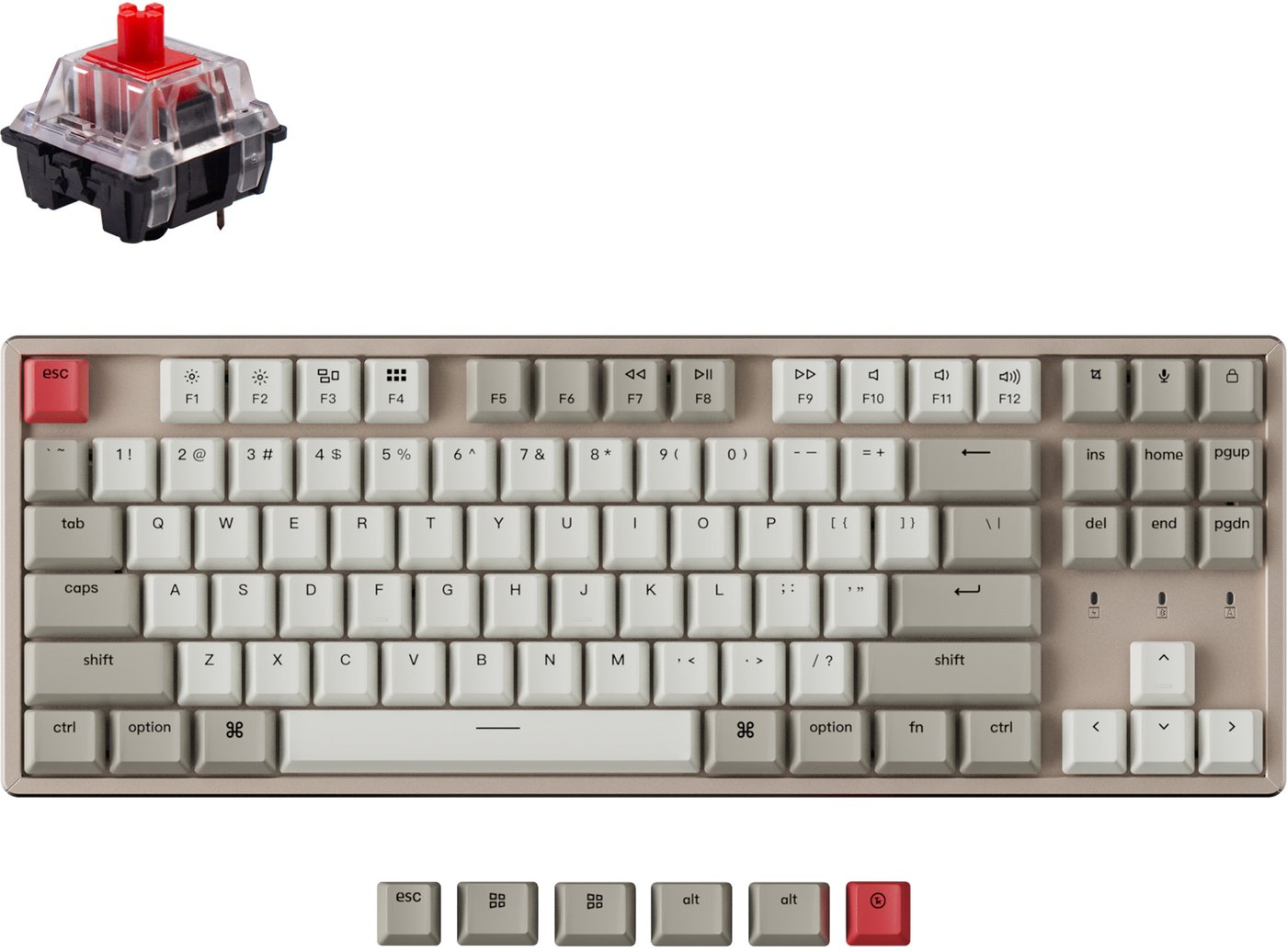 

Клавиатура Keychron K8 K8-M1-RU (Gateron G Pro Red)