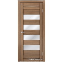 Межкомнатная дверь MDF-Techno Dominika 106 60x200 (орех золотой, стекло лакобель черный)