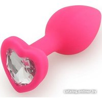 Анальная пробка Play Secrets Silicone Butt Plug Heart Shape Small розовый/прозрачный 39805