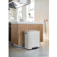 Система сортировки мусора Brabantia Bo Pedal Bin 2 x 30 л (белый)