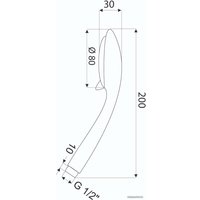 Душевая лейка Rubineta Oka 622062