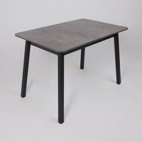 Кухонный стол Мамадома Tirk radial-110 раздвижной 110-142х70 (дымчатая керамика/черный)