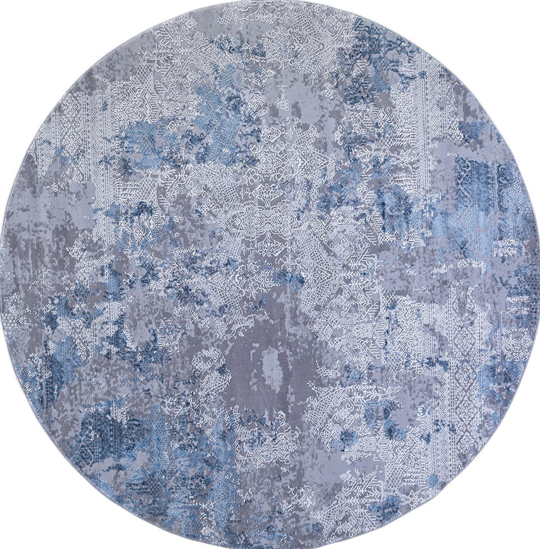 Ковер для жилой комнаты Karmen Hali Armina 03851A-DAIRE-BLUE-BLUE (2.4х2.4)