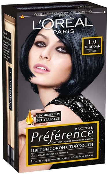 

Крем-краска для волос L'Oreal Recital Preference 1.0 Черный
