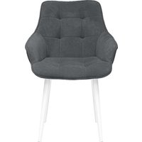 Стул Трия Шато конус Т2 (белый муар/велюр темно-серый)