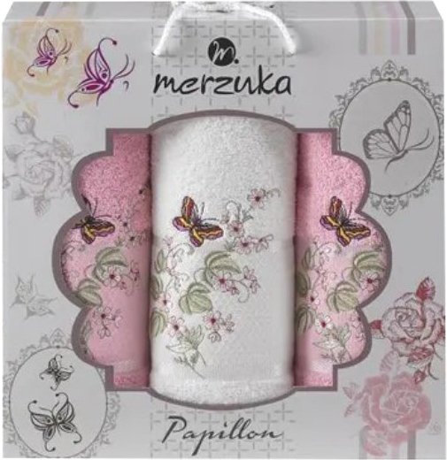 

Набор полотенец Merzuka Papillon 10170 (3 шт, в коробке, розовый)