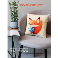 Декоративная подушка Matex Fluffy. Рыжик и подарок 61-663 (белый/синий/лососевый)