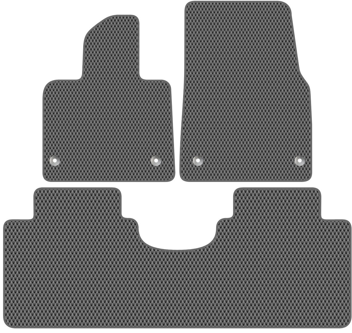 

Комплект ковриков для авто Alicosta Voyah Free I (suv / SUV , гибрид) 2020 - Н.В. задний цельный (серый, ромб)