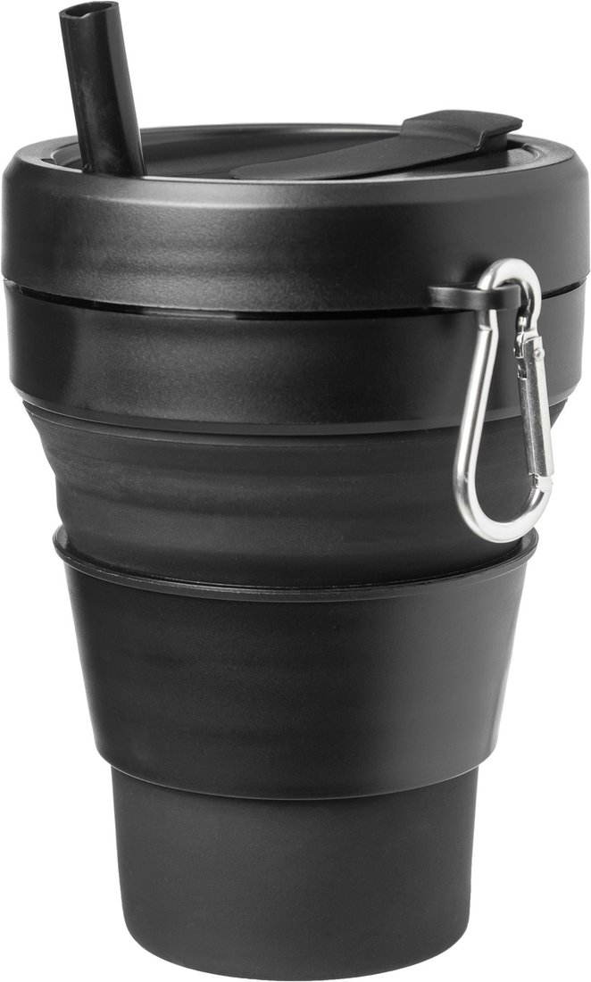 

Многоразовый стакан Collapsible 473 мл (угольно-черный)