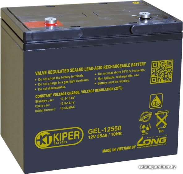 Аккумулятор для ИБП Kiper GEL-12550 (12В/55 А·ч)
