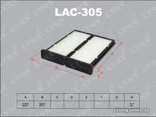 

Салонный фильтр LynxAuto LAC305