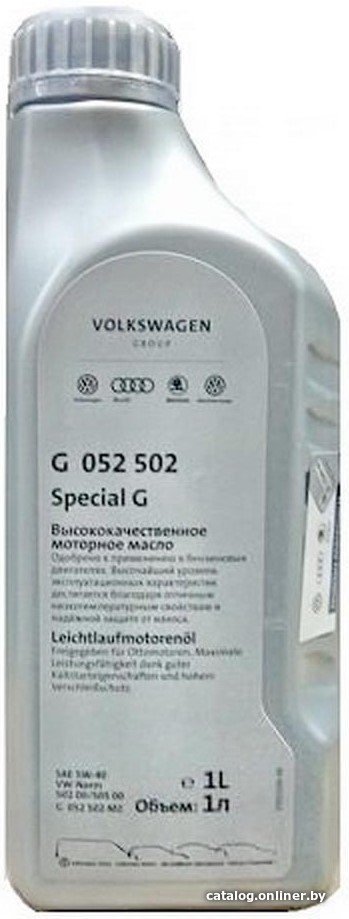 Моторное масло AUDI/Volkswagen Special G 5W-40 1л G052502M2