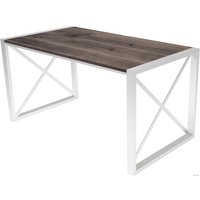 Кухонный стол Buro7 Лофт 150 (классика, дуб мореный/белый)