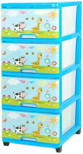 Комод Dunya На лужайке 0403-9 (голубой)