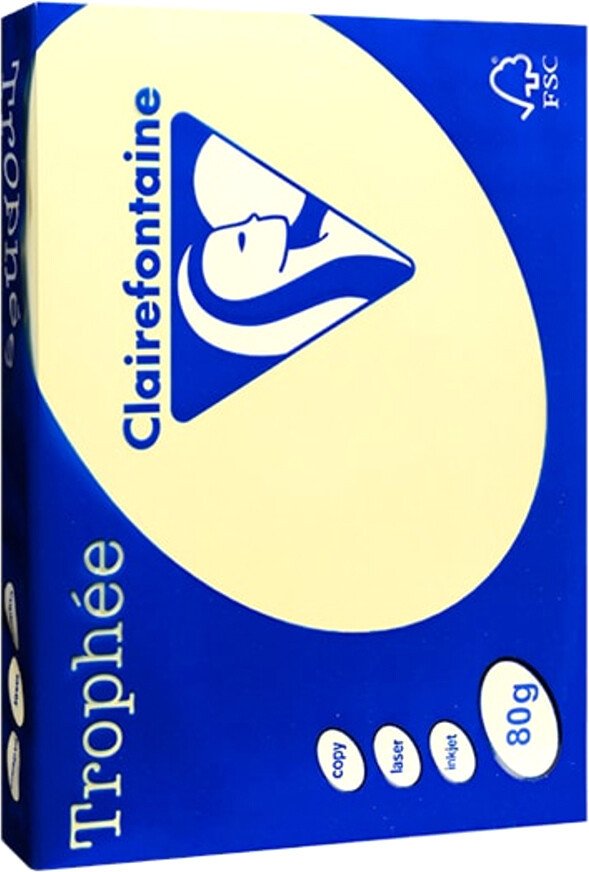

Офисная бумага Clairefontaine Trophee A4 80 г/кв.м 500 л 1977C (светло-желтый)