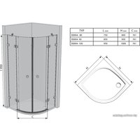 Душевой уголок Ravak Brilliant BSKK4 90x90