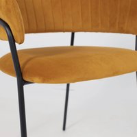 Стул с подлокотниками Алвест AV 433 (карри бархат Confetti chai tea/черный)