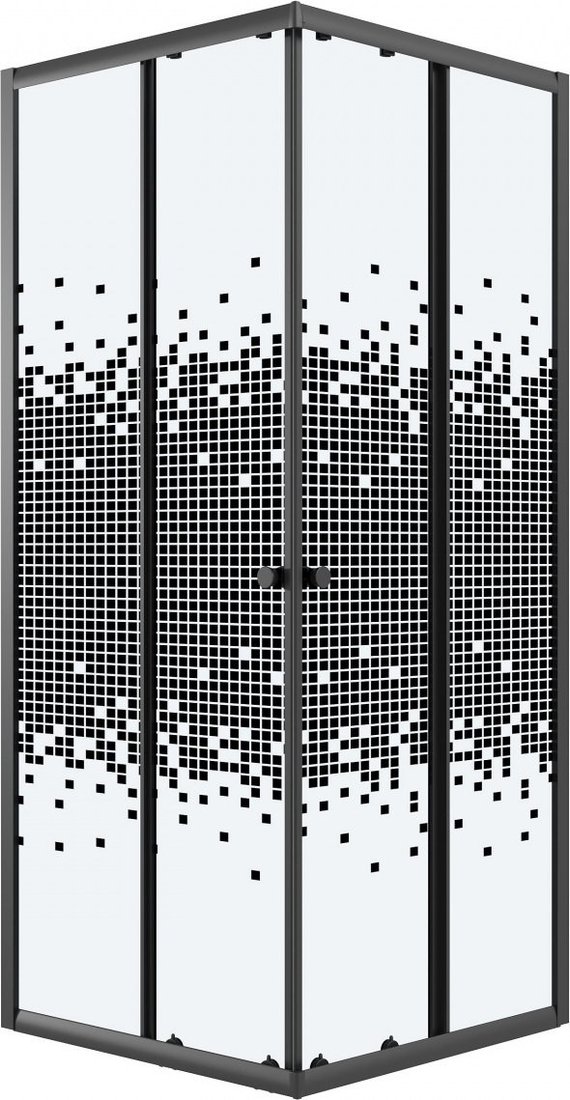 

Душевой уголок Niagara Eco NG-1009-14QBLACK 90x90x190 (черный/стекло мозаика)