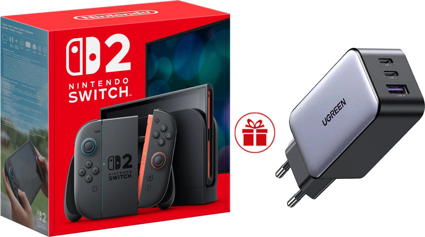 Игровая приставка Nintendo Switch 2 + зарядное устройство Ugreen CD244 10335 по акции