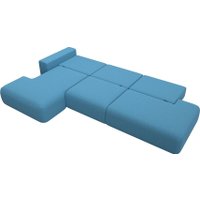 Угловой диван Лига диванов Лига-036 НПБ Модерн Лонг левый 125471L (рогожка амур голубой)
