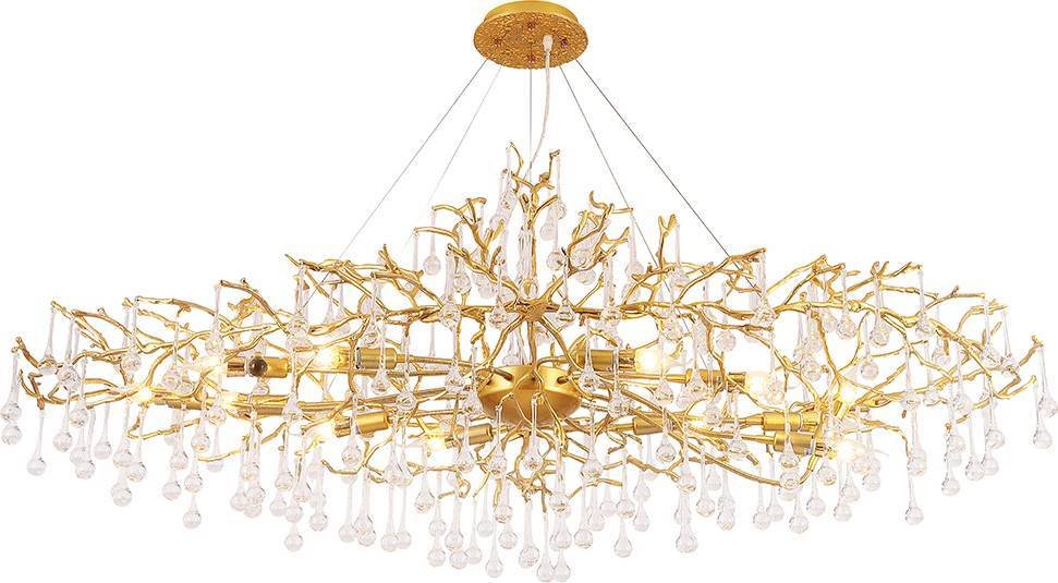 

Подвесная люстра Crystal Lux Reina V2 Sp12 L1500 Gold Pearl