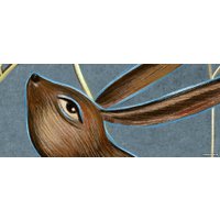 Фотообои ФабрикаФресок Зайцы в цветах Афреска 566270 (600x270)