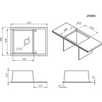 Кухонная мойка ZorG Apollo 65 (черный опал)