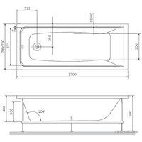 Ванна AM.PM Gem W90A-170-070W-A