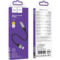 Адаптер Hoco UPA32C USB Type-C - 3.5 mm Jack (0.15 м, черный) в Бресте