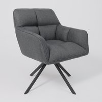 Интерьерное кресло AksHome Virginia (темно-серый MQ001-5/черный)