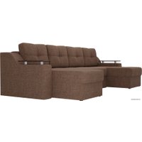 П-образный диван Лига диванов Сенатор 28926 (рогожка, коричневый)