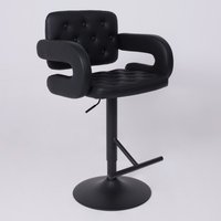 Стул с подлокотниками AksHome Elton (экокожа, черный/черный) в Бресте