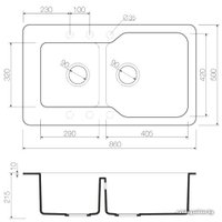 Кухонная мойка Omoikiri Maru 86-2-CH [4993291]