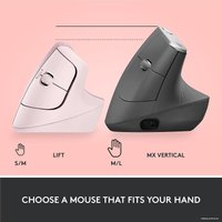 Вертикальная мышь Logitech Lift (розовый) в Могилеве