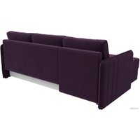 Угловой диван Лига диванов Слим левый (велюр фиолетовый)