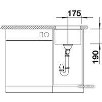 Кухонная мойка Blanco Subline 320-U (темная скала)