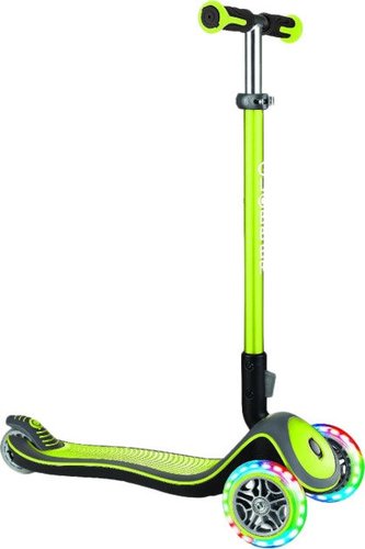 Трехколесный самокат Globber Elite Deluxe Lights (зеленый)