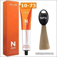 Крем-краска Ollin Professional N-Joy Color Cream 10/73 светл. блонд коричнево–золотистый 100 мл