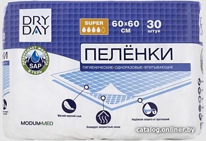 Пеленки Modum Dry Day Super 60x60 (30 шт)