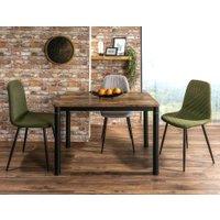 Кухонный стол Signal Damar DAMAROVC80 (орех винтажный/черный матовый)