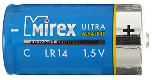 

Батарейка Mirex LR14 C Алкалайн 2 шт 23702-LR14-S2