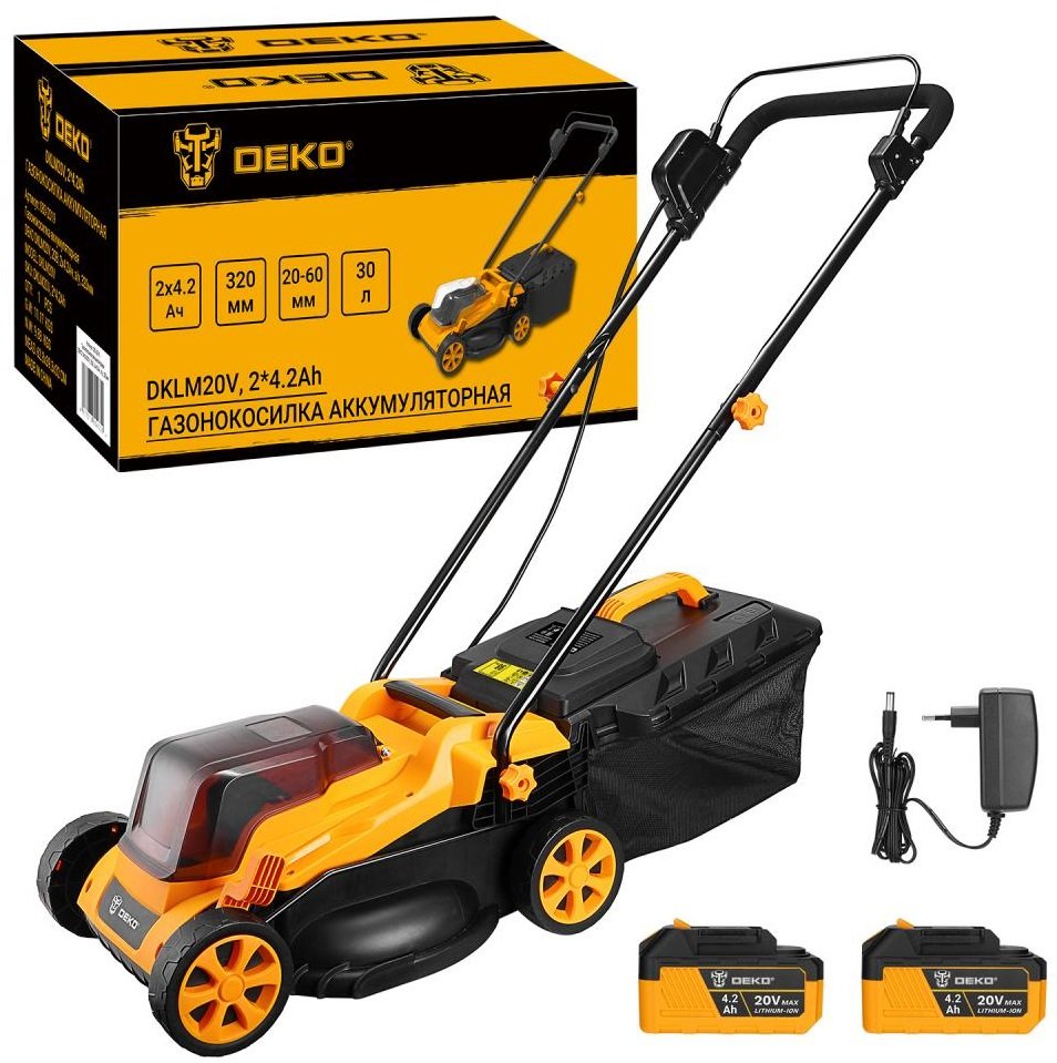 

Газонокосилка Deko DKLM20V 083-2019 (с 2-мя АКБ)