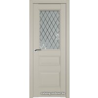 Межкомнатная дверь ProfilDoors 67U L 80x200 (шеллгрей/стекло матовое ромб)