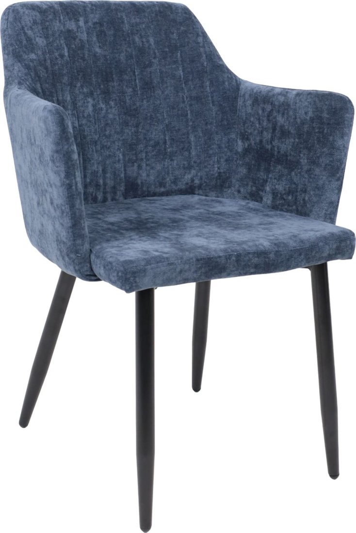 

Стул с подлокотниками AksHome Brit (синий велюр TYN997-25/черный)