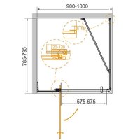 Душевой уголок Cezares SLIDER-AH-1-80/90-100-C-Cr