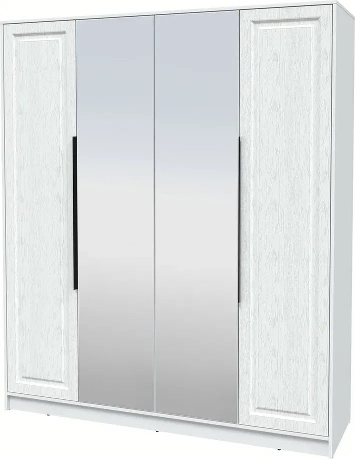 

Шкаф распашной Интерлиния Концепт КТ-Ш4з Деко (белый платинум/дуб полярный)