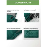 Спальный мешок RSP Outdoors Sleep 450 R (зеленый, 220x80см, молния справа)